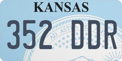 KS license plate 352DDR
