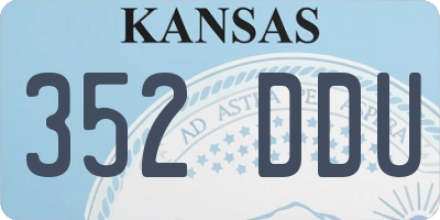 KS license plate 352DDU