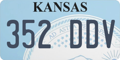 KS license plate 352DDV