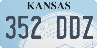 KS license plate 352DDZ