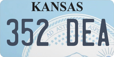 KS license plate 352DEA