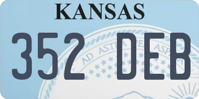 KS license plate 352DEB