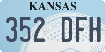 KS license plate 352DFH