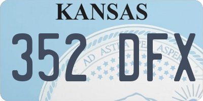 KS license plate 352DFX
