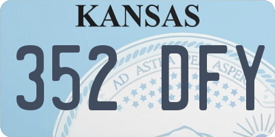 KS license plate 352DFY