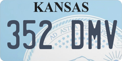KS license plate 352DMV