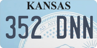 KS license plate 352DNN