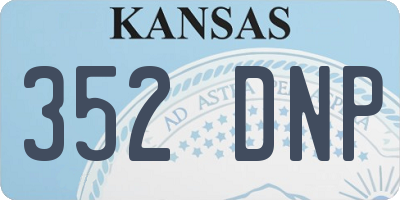 KS license plate 352DNP