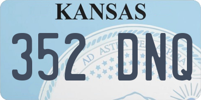 KS license plate 352DNQ