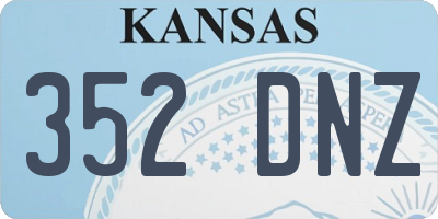 KS license plate 352DNZ