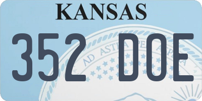 KS license plate 352DOE