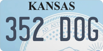 KS license plate 352DOG
