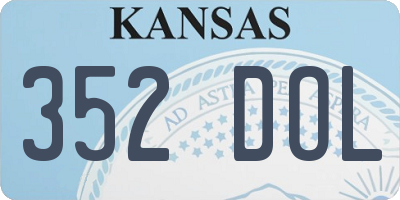 KS license plate 352DOL