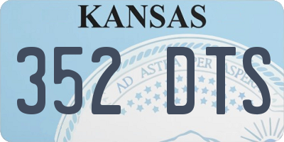 KS license plate 352DTS