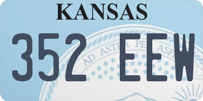 KS license plate 352EEW