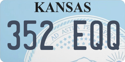KS license plate 352EQQ