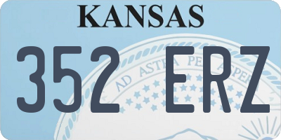 KS license plate 352ERZ