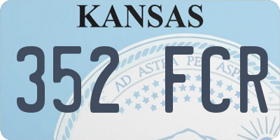 KS license plate 352FCR