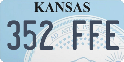 KS license plate 352FFE