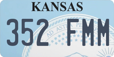 KS license plate 352FMM