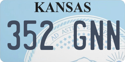 KS license plate 352GNN