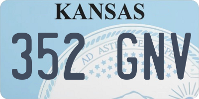KS license plate 352GNV