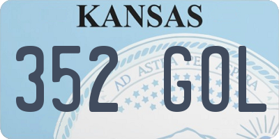KS license plate 352GOL