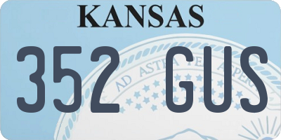 KS license plate 352GUS