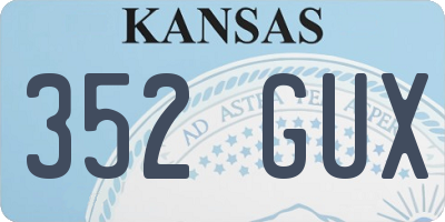 KS license plate 352GUX
