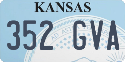 KS license plate 352GVA