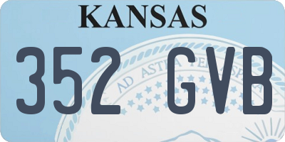 KS license plate 352GVB