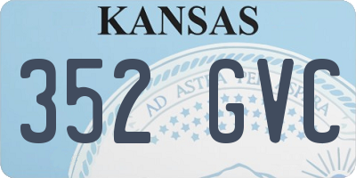 KS license plate 352GVC