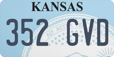 KS license plate 352GVD