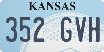 KS license plate 352GVH
