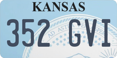 KS license plate 352GVI