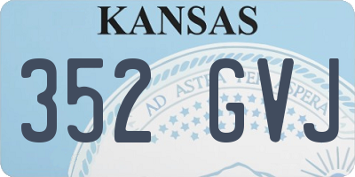 KS license plate 352GVJ