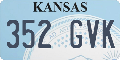 KS license plate 352GVK