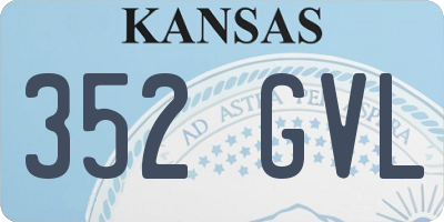 KS license plate 352GVL
