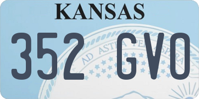 KS license plate 352GVO
