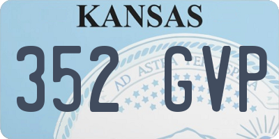 KS license plate 352GVP