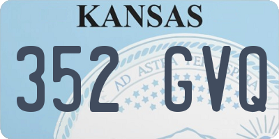 KS license plate 352GVQ