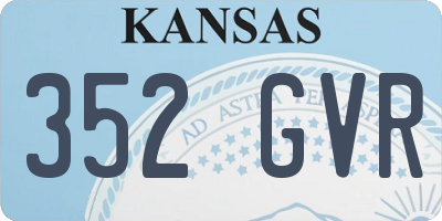 KS license plate 352GVR