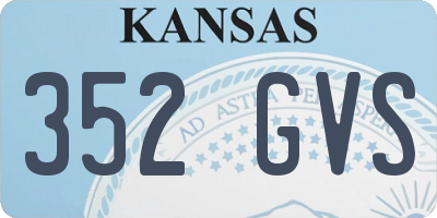KS license plate 352GVS