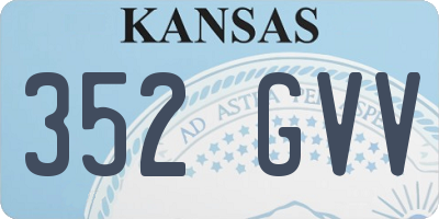 KS license plate 352GVV