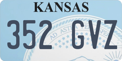 KS license plate 352GVZ