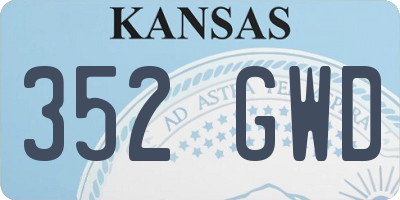 KS license plate 352GWD