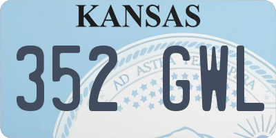 KS license plate 352GWL