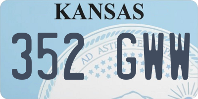 KS license plate 352GWW