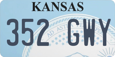KS license plate 352GWY
