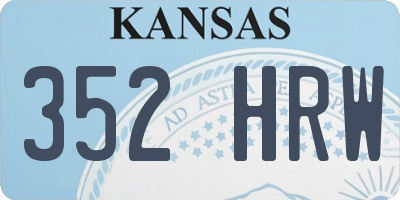 KS license plate 352HRW